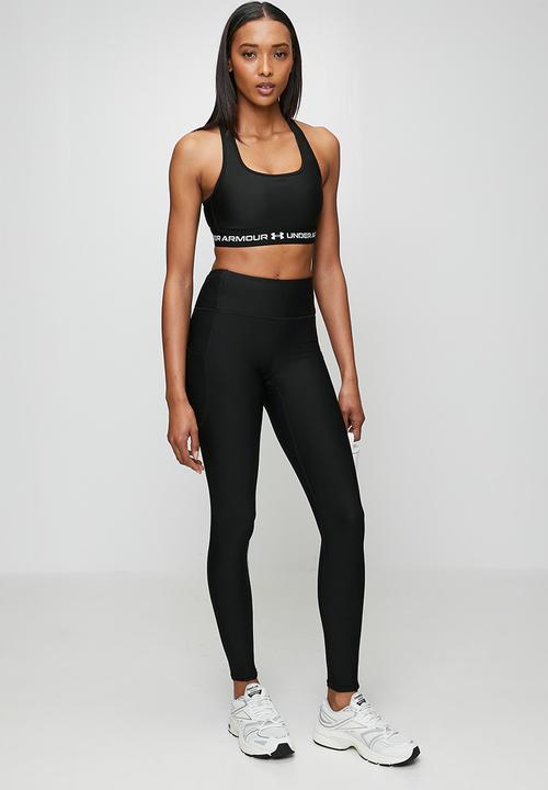 Under Armour - Crossback Mid Bra - Ultimate Black/White