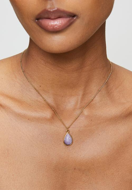 Zoe on Trend - Elegant Stone-Set Necklace - Multicolour