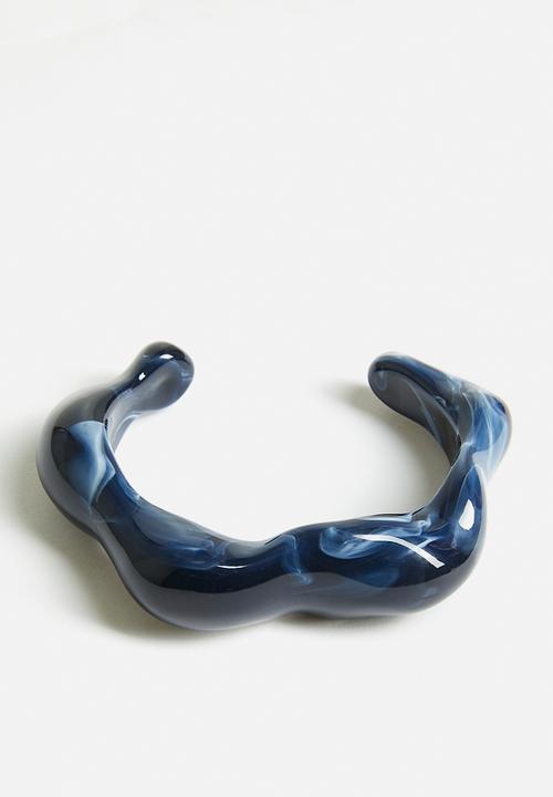 Tessa Design - Paloma Wavy Resin Bangle - Blue