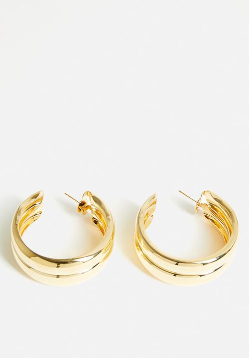 Tessa Design - Xenia Double Hoop Earrings - Gold