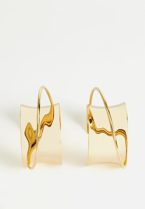 Tessa Design - Orian Chunky Orbiter Hoop Earrings-Gold