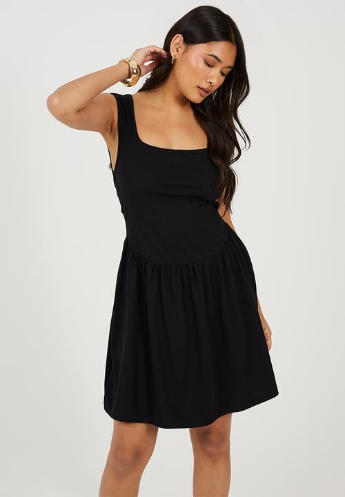 Brave Soul - Ladies Scoop Neck Mini Dress - Black
