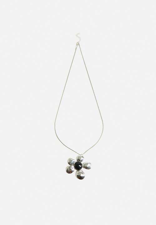 Tessa Design - Yael Flower Pendant Necklace-Silver