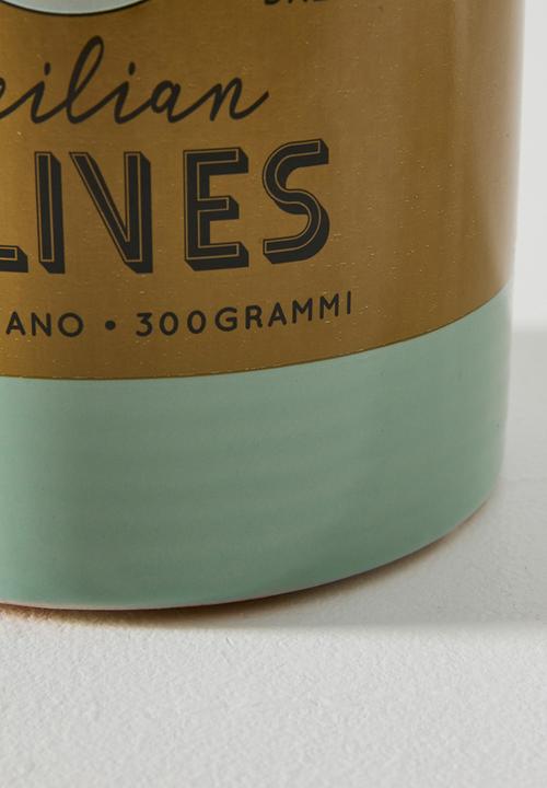 Sixth Floor - Olives Earthenware Utensil Holder Multi 11x11x13.3cm