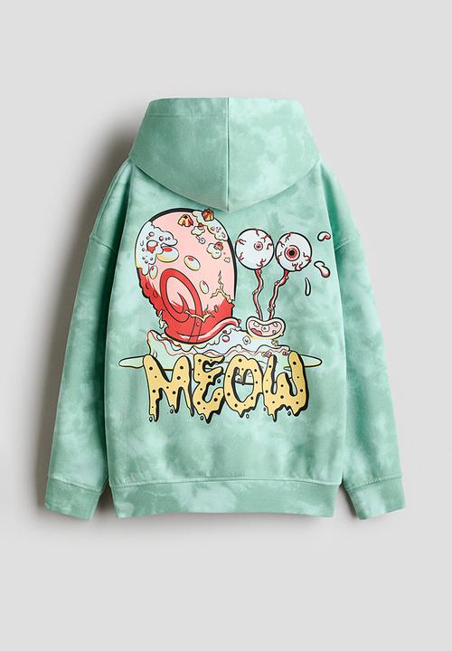 H&M - Printed hoodie - green/spongebob squarepants