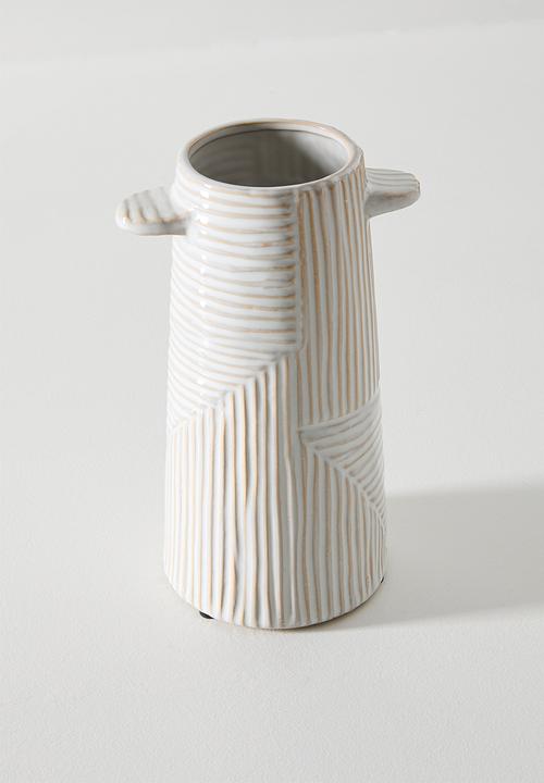 Sixth Floor - Stoneware Vase - White 