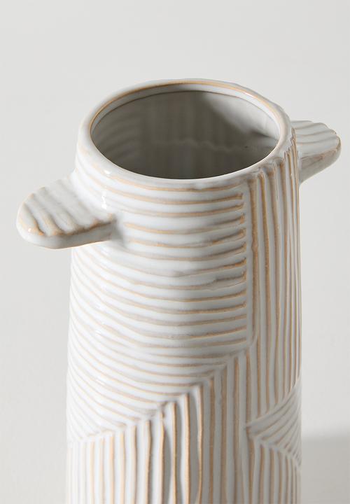 Sixth Floor - Stoneware Vase - White 