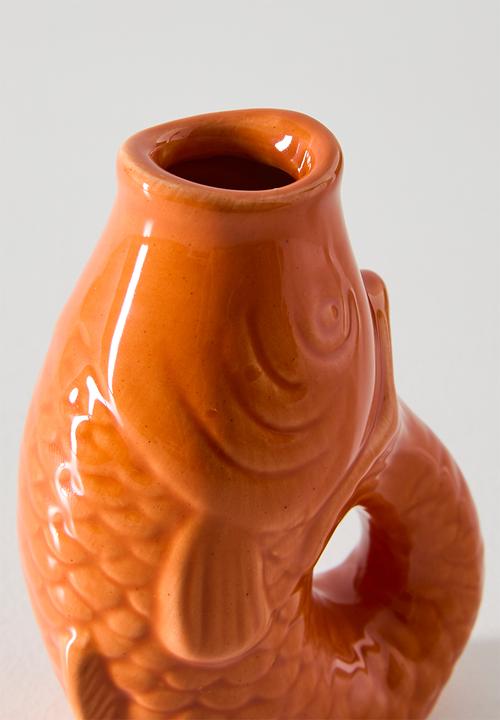 Sixth Floor - Fish Stoneware Vase - Terra 