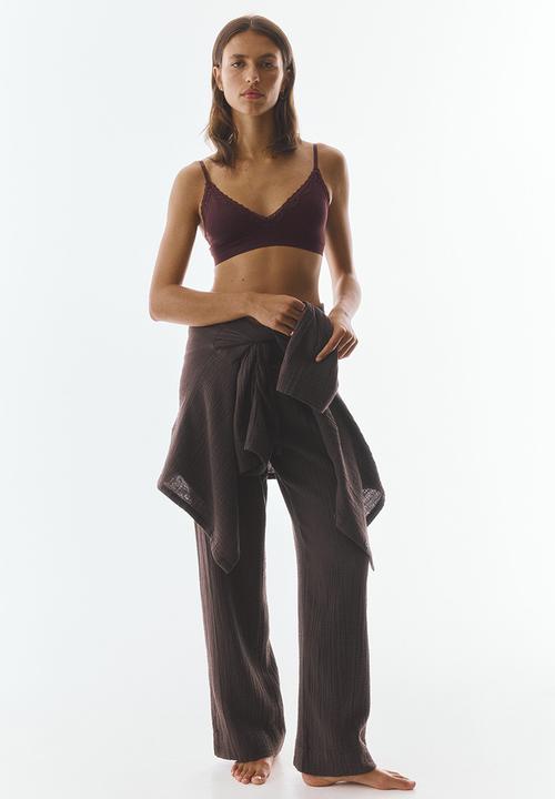 H&M - Seamless padded soft bra - dark brown