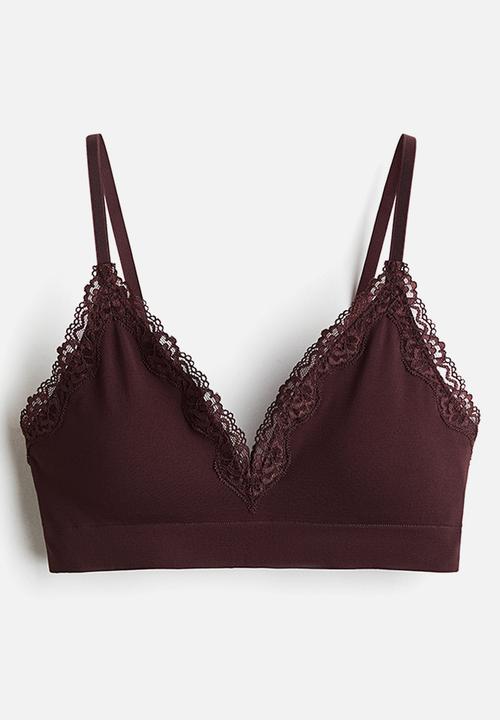 H&M - Seamless padded soft bra - dark brown