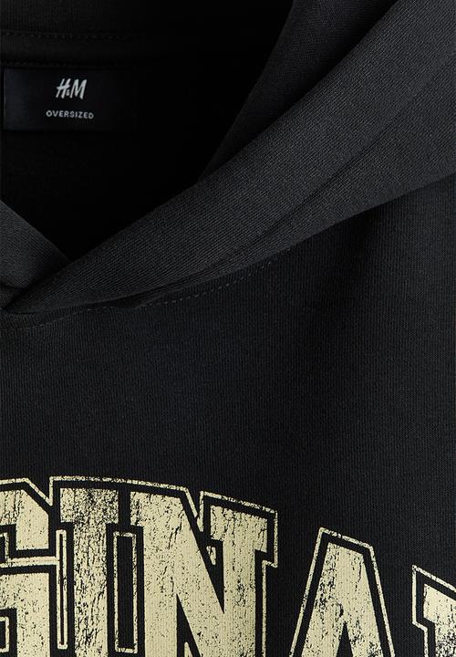 H&M - Loose fit hoodie - black/original