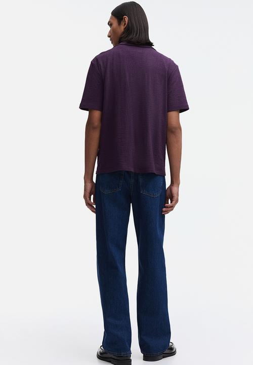 H&M - Regular fit resort shirt - dark purple