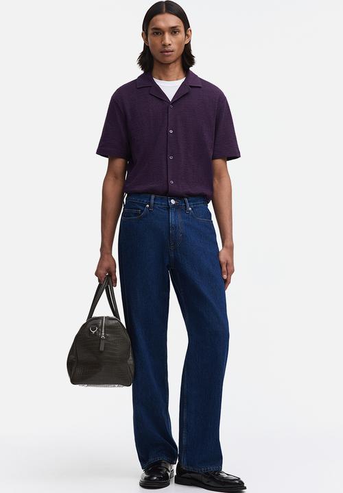 H&M - Regular fit resort shirt - dark purple