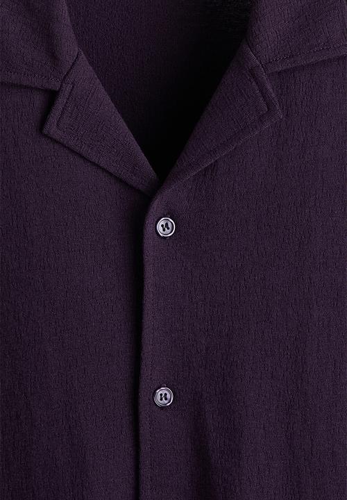 H&M - Regular fit resort shirt - dark purple