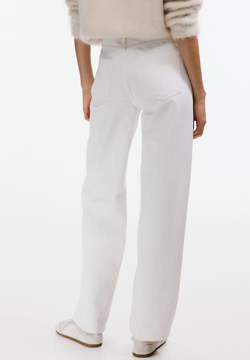 H&M - Barrel high waist jeans - white