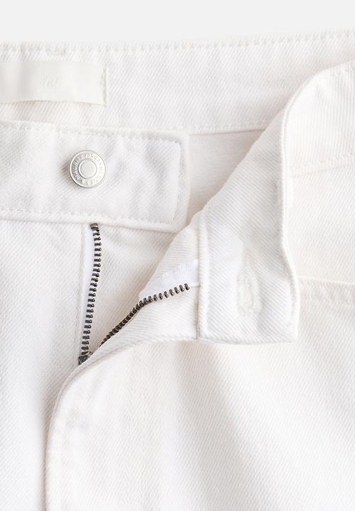 H&M - Barrel high waist jeans - white
