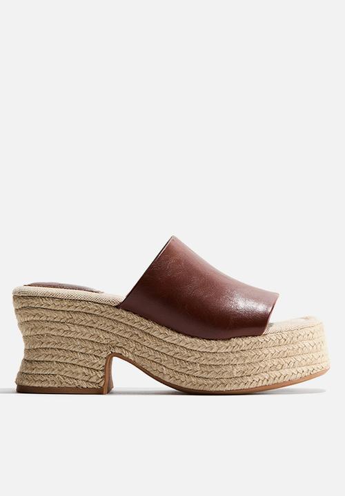 H&M - Heeled espadrilles - dark brown