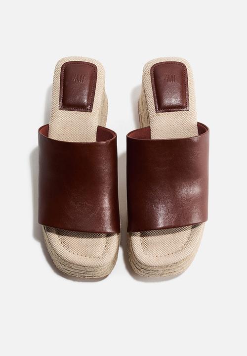 H&M - Heeled espadrilles - dark brown