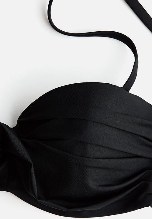 H&M - Padded balconette bikini top - black