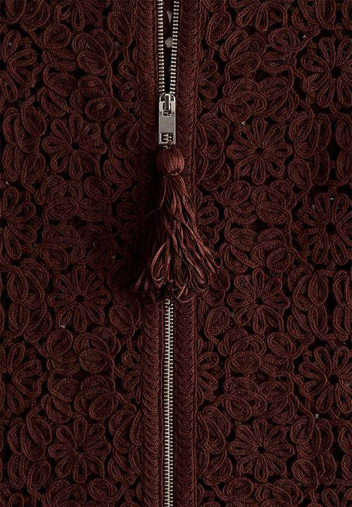 H&M - Crochet-look cardigan - dark brown