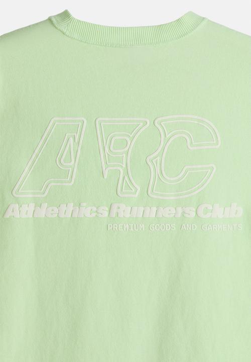 H&M - Printed loose fit t-shirt - light green/33
