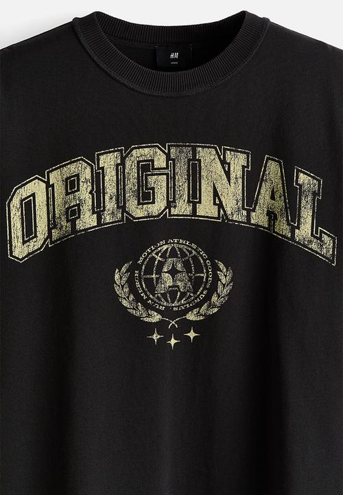 H&M - Printed loose fit t-shirt - black/original