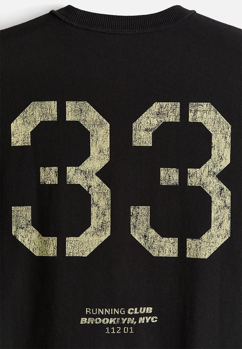 H&M - Printed loose fit t-shirt - black/original