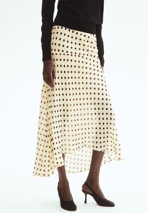 H&M - Viscose skirt - light beige/polka dot