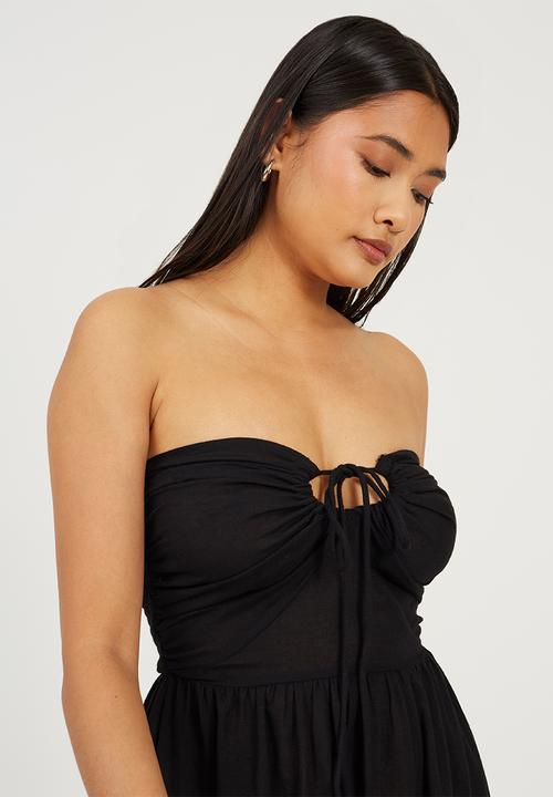 Brave Soul - Ladies Midi Tiered Dress - Black