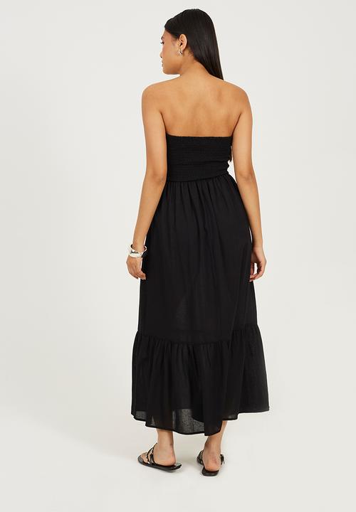 Brave Soul - Ladies Midi Tiered Dress - Black