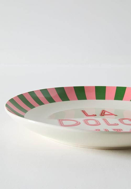 Sixth Floor - La Dolce Vita Stoneware Plate - White 