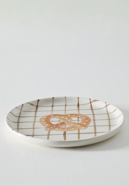 Sixth Floor - Pretzel Stoneware Tapas Plate Natural  