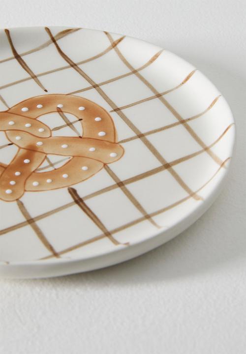 Sixth Floor - Pretzel Stoneware Tapas Plate Natural  