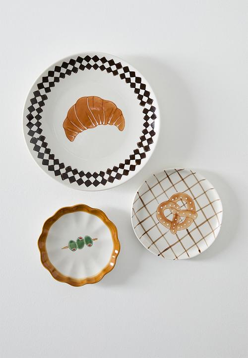Sixth Floor - Pretzel Stoneware Tapas Plate Natural  