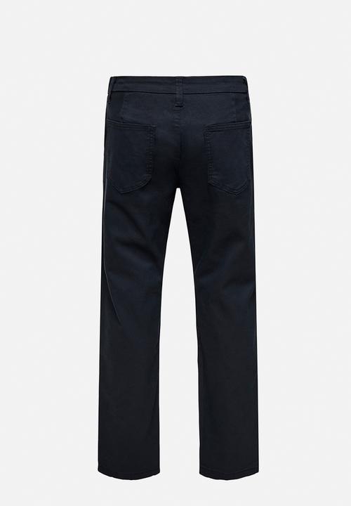 Only & Sons - Onsedge Twill Straight Chino Pants - Dark Navy