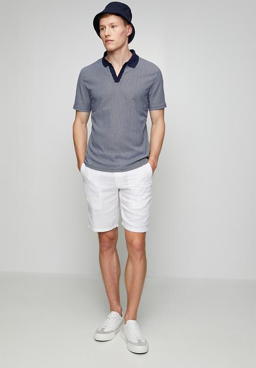 Brave Soul - Rigney Polo - Navy / Off White