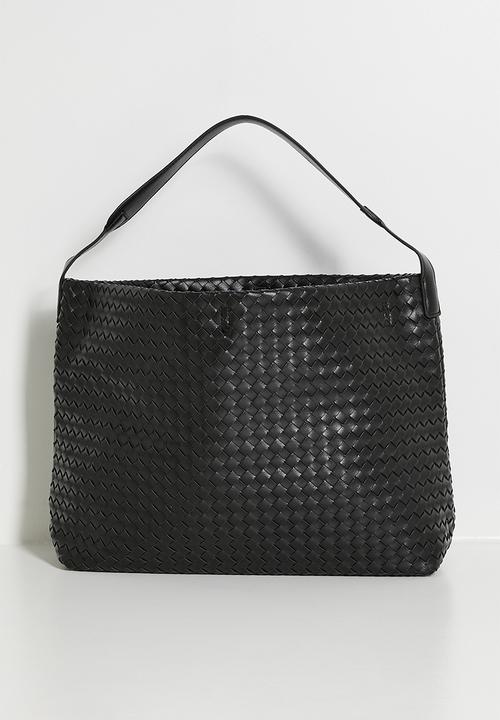 Tessa Design - Haloa Woven Shoulder Bag With Pouch - Black