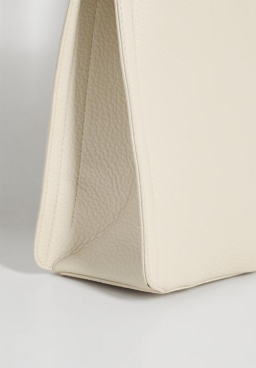 Tessa Design - Greta-Rose Structured Top Handle Tote - Cream