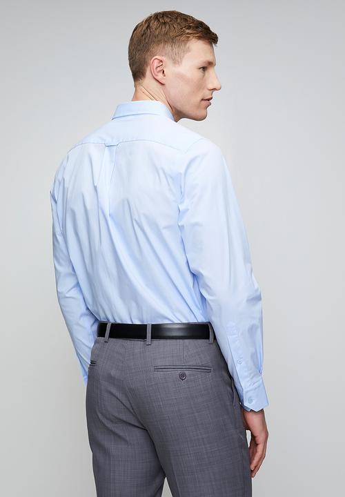 Pringle of Scotland - Pringle Jacob Long Sleeve Classic Stretch Shirt - Light Blue