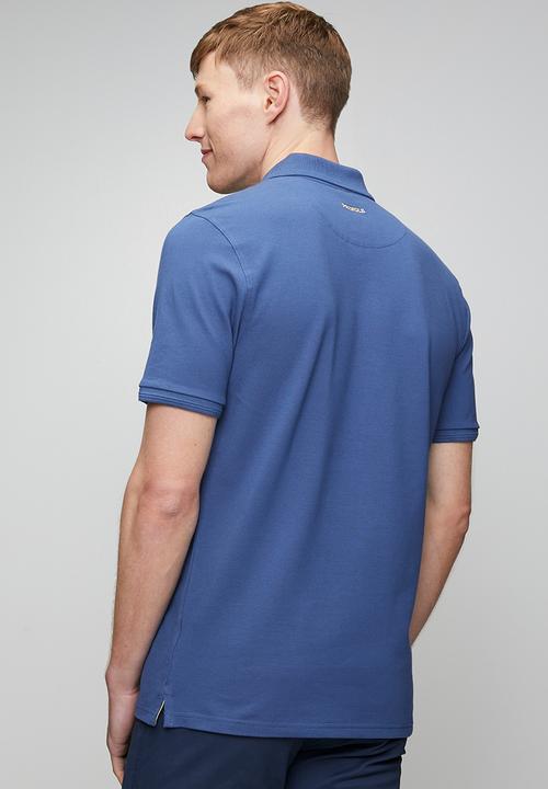 Pringle of Scotland - Pringle Adam Pique Golfer - Cobalt Blue