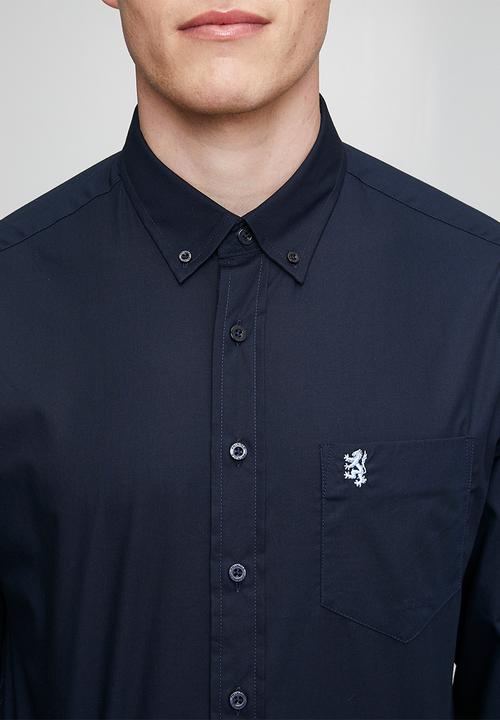 Pringle of Scotland - Pringle Jacob Long Sleeve Classic Stretch Shirt - Navy