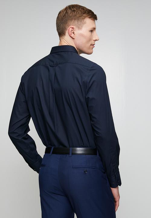 Pringle of Scotland - Pringle Jacob Long Sleeve Classic Stretch Shirt - Navy