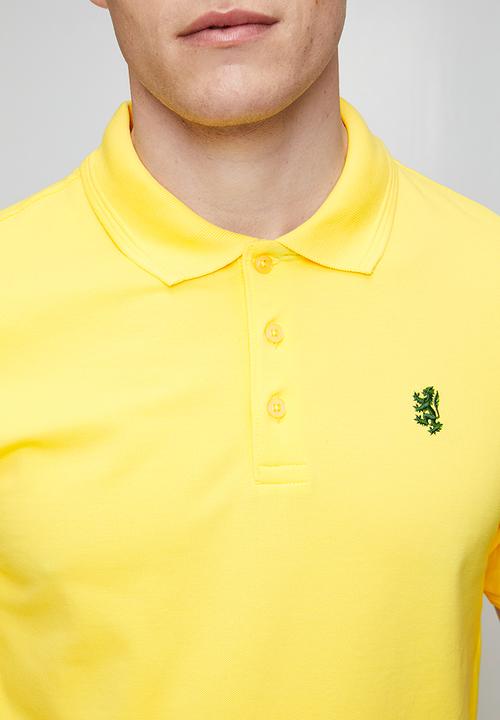 Pringle of Scotland - Pringle Adam Pique Golfer - Sun Yellow