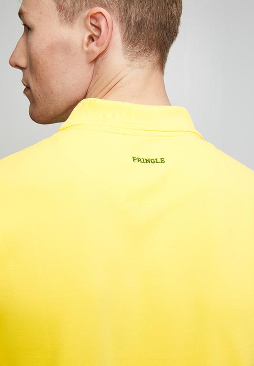 Pringle of Scotland - Pringle Adam Pique Golfer - Sun Yellow