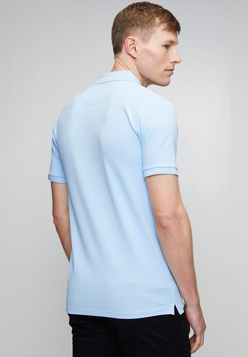Pringle of Scotland - Pringle Aiden Slim Fit Pique Golfer - Light Blue