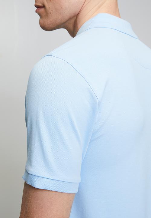 Pringle of Scotland - Pringle Aiden Slim Fit Pique Golfer - Light Blue