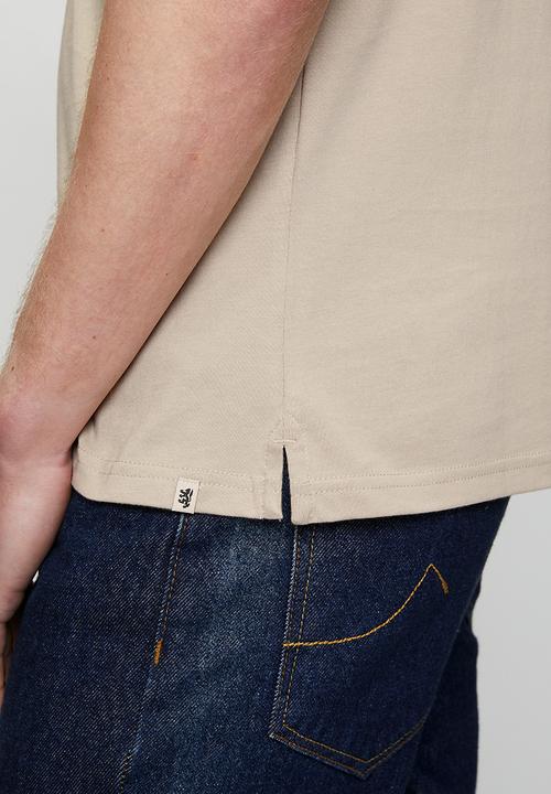 Pringle of Scotland - Pringle Liam Embroidery Tee - Stone