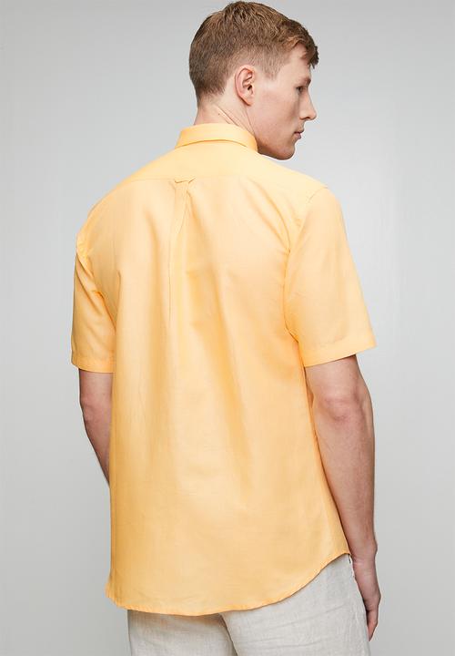 Ben Sherman - Linen Shirt Short sleeve - yellow