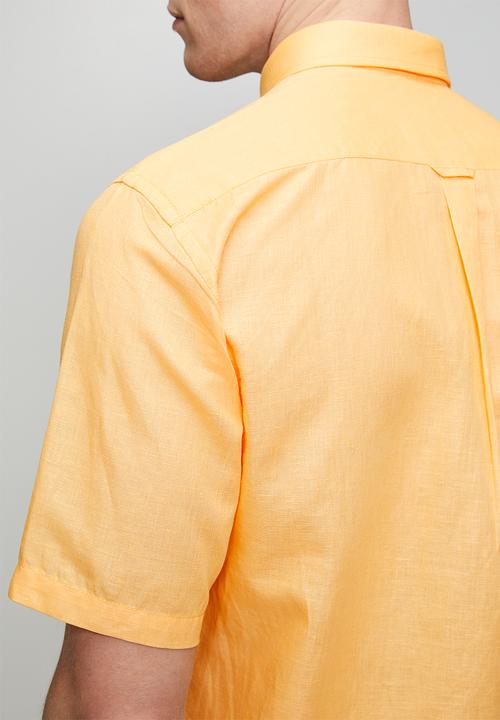 Ben Sherman - Linen Shirt Short sleeve - yellow
