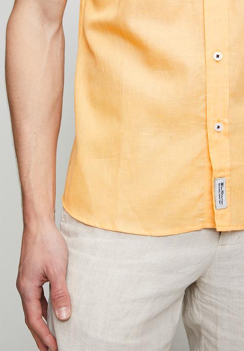 Ben Sherman - Linen Shirt Short sleeve - yellow
